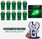 10 X GREEN 12V T10 6 LED GLOBE REPLACEMENT 90 LUMENS GREAT FOR PARKERS DASH 10PC