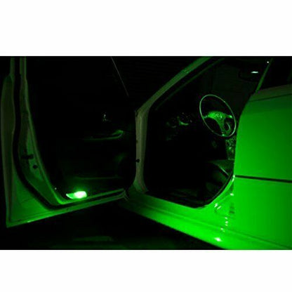 10 X GREEN 12V T10 6 LED GLOBE REPLACEMENT 90 LUMENS GREAT FOR PARKERS DASH 10PC