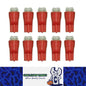10 X RED 12V T10 6 LED GLOBE REPLACEMENT 90 LUMENS GREAT FOR PARKERS DASH 10PC