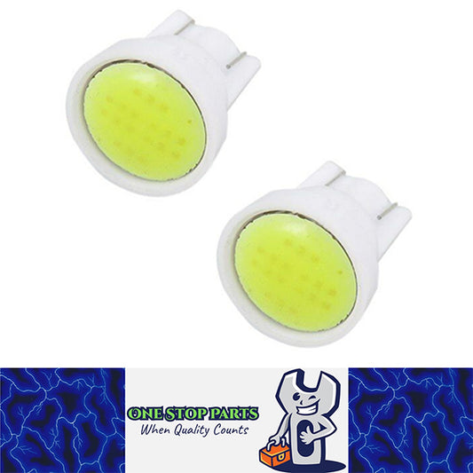 2PCS COOL WHITE 12V T10 COB 180 DEGREE SPREAD 100LM BEST T10 COB LED FOR DASH