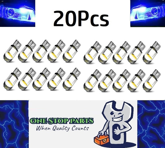 20 x Blue T10 LEDs Dome Gel COB Ideal Parker Dome and Dash Lights (20pcs)
