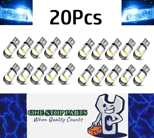 20 x Ice Blue T10 LEDs Dome Gel COB Ideal Parker Dome and Dash Lights (20pcs)