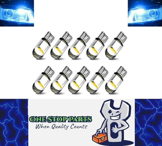 10 x Ice Blue T10 LEDs Dome Gel COB Ideal Parker Dome and Dash Lights (10pcs)
