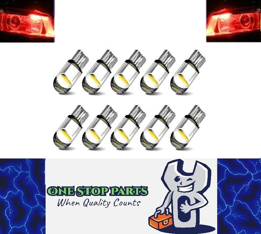 10 x Red T10 LEDs Dome Gel COB Ideal Parker Dome and Dash Lights (10pcs)