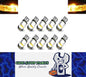 10 x Yellow T10 LEDs Dome Gel COB Ideal Parker Dome and Dash Lights (10pcs)