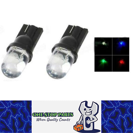 2 X 12V T10 LED MULTI COLOUR DISCO FLASHING PARK LIGHTS