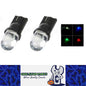 2 X 12V T10 LED MULTI COLOUR DISCO FLASHING PARK LIGHTS