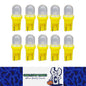 10 X YELLOW T10 DOME HEAD STYLE LED GLOBE REPLACEMENTS FOR DASH LIGHTS PARKERS