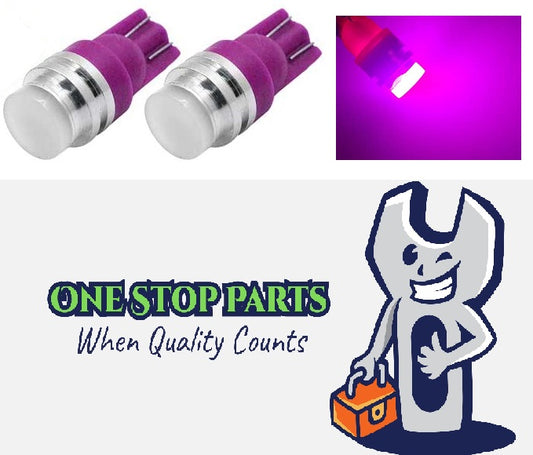2 x 12V T10 PINK PURPLE VERY BRIGHT COB LED 360 DEGREE EVEN GLOW OF LIGHT