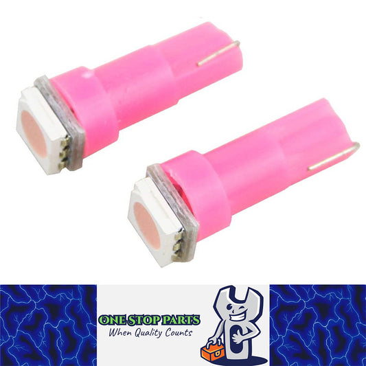 2PCS 12V PINK/PURPLE T5 LED FOR DASH LIGHTING WIDE SPREAD 5050SMD