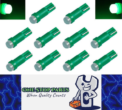 10 X T5 COB Green LED Ideal for instrument clusters, Dash illumination (10pcs)
