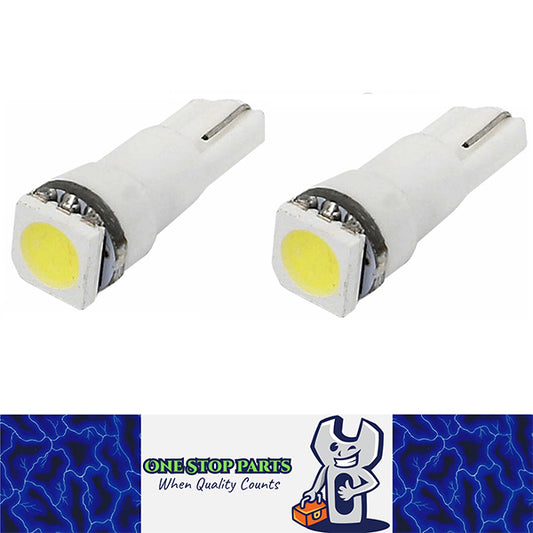2PCS 12V WHITE T5 LED FOR DASH LIGHTING WIDE SPREAD 5050SMD WHITE T5 LEDS