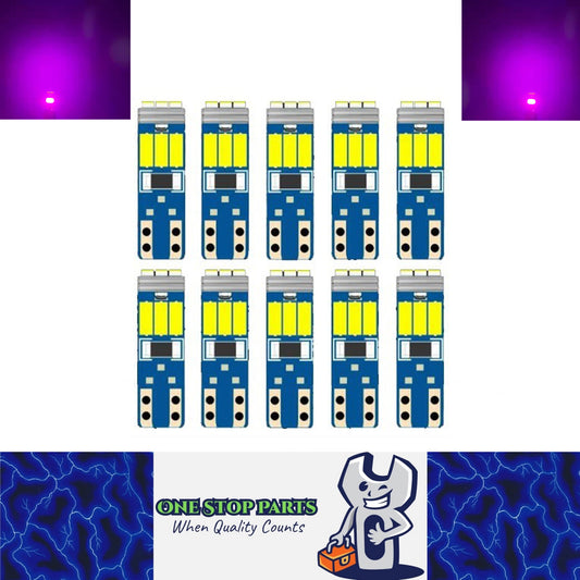 PINK/PURPLE T5 Super Bright Canbus 9smd 200 Lumens Purple LEDS FOR DASH (10pcs)