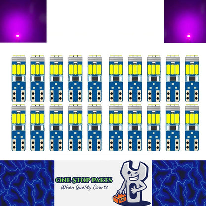 PINK/PURPLE T5 Super Bright Canbus 9smd 200 Lumens Purple LEDS FOR DASH (20pcs)