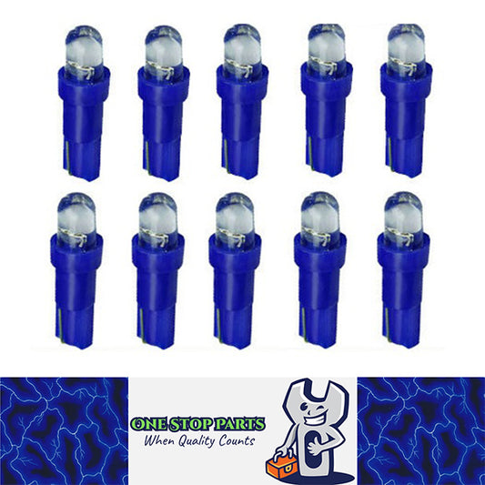 10PCS BLUE T5 LED DOME HEAD 15 DEGREE ANGLE IDEAL FOR DASH LIGHTS NARROW BEAM