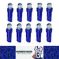 10PCS BLUE T5 LED DOME HEAD 15 DEGREE ANGLE IDEAL FOR DASH LIGHTS NARROW BEAM