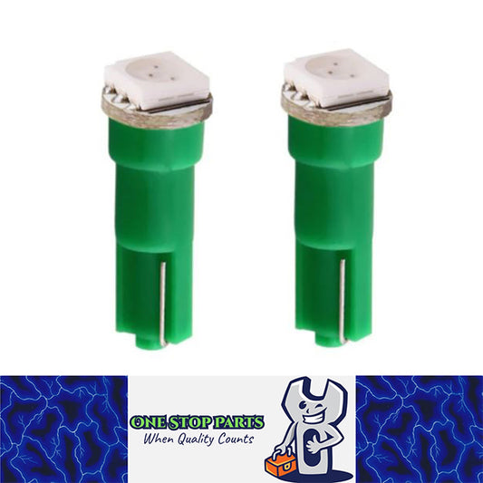 2PCS 12V GREEN T5 LED FOR DASH LIGHTING WIDE SPREAD 5050SMD GREEN T5 LEDS