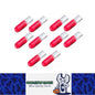10 x 12V 2W T5 WEDGE RED GLOBES TYPE W2 x 4.6d T-5mm DASHBOARD RED COATED GLOBES