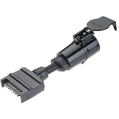 NARVA 82245 TRAILER PLUG ADAPTOR 7 PIN FLAT MALE TO 7 PIN ROUND FEMALE ADAPTER