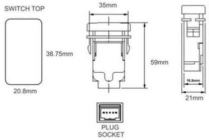 Push switch WORK LIGHTS For Toyota Hilux Prado Landcruiser LED BLUE