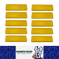 10 Yellow / Amber Rectangle Reflectors 85mm x 30mm Adhesive Trailer Caravan