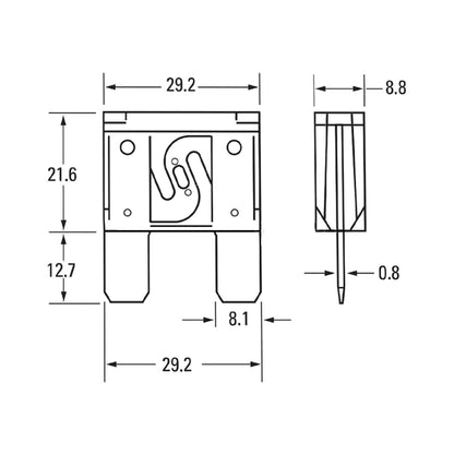 24pc Pack Maxi Blade Fuses Mixed Pack 6 Sizes 20A 30A 40A 50A 60A 70A (24pcs)