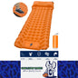 Orange 180x58cm Outdoor Sleeping Pad Inflatable Mattress with Pillow Camping Mat