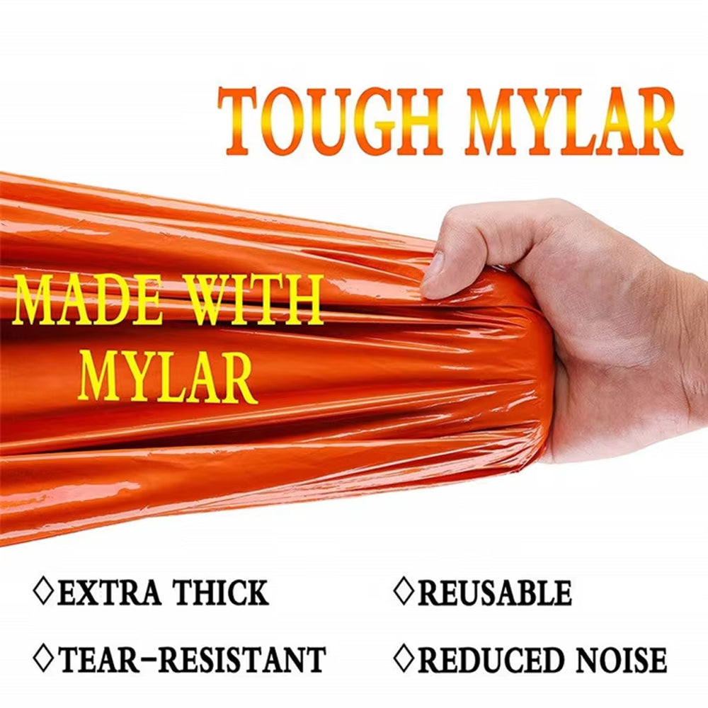 Orange Portable Emergency Survival Thermal Bag Sleeping Bag Hiking Camping Bag