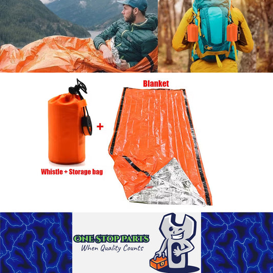 Orange Portable Emergency Survival Thermal Bag Sleeping Bag Hiking Camping Bag