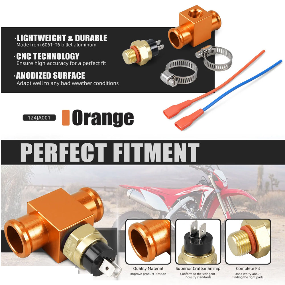 Orange Temperature Switch Radiator Fan Thermostat for Beta Yamha Honda Suzuki