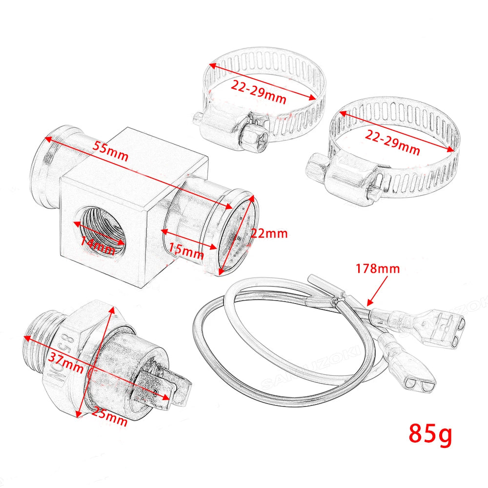 Orange Temperature Switch Radiator Fan Thermostat for Beta Yamha Honda Suzuki
