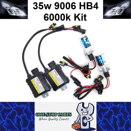 9006 35w 6000k HID Kit 2 x 35w HID Slim Ballasts 2 x 35w HB4 6000k Globes Kit