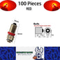 100 x Red 12v BA9S 5x5050smd 150lm Red Bulk Buy (100pcs)