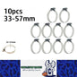 10 x 33-57mm Strong Stainless Steel Hose Clamps wide 10mm x 0.3mm Thick (10pcs)