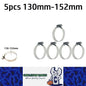 5 x 130-152mm Strong Stainless Steel Hose Clamps wide 10mm x 0.3mm Thick (5pcs)