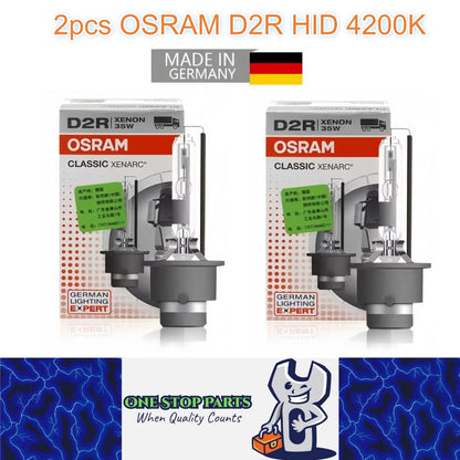 2 x OSRAM D2R HID Xenon Globes 4200K Headlight Original Osram D2R HID Bulbs