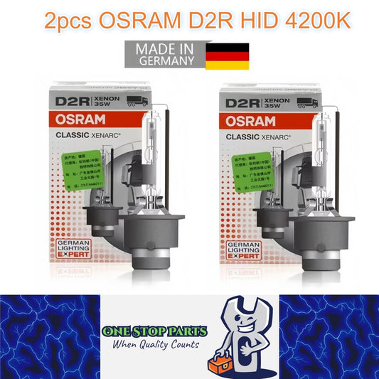 2 x OSRAM D2R HID Xenon Globes 4200K Headlight Original Osram D2R HID Bulbs