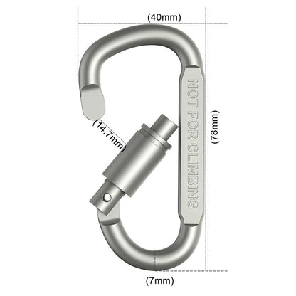 6 x Carabiners Alloy Aluminum Camping Hooks Outdoor Keychain Clips Karabiners
