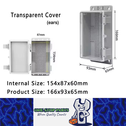 Outdoor Waterproof Electrical Box 166x93x65mm Plastic Enclosure Junction Box