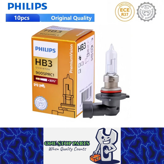10x PHILIPS 9005 HB3 12V 65W Super Bright Halogen Globe 3200k Original Headlight