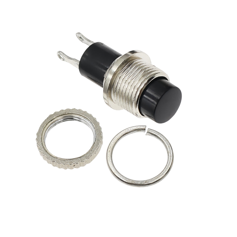 6 x White Push Button Switches Panel Mount 10mm Momentary OFF/ON SPST Switche Up