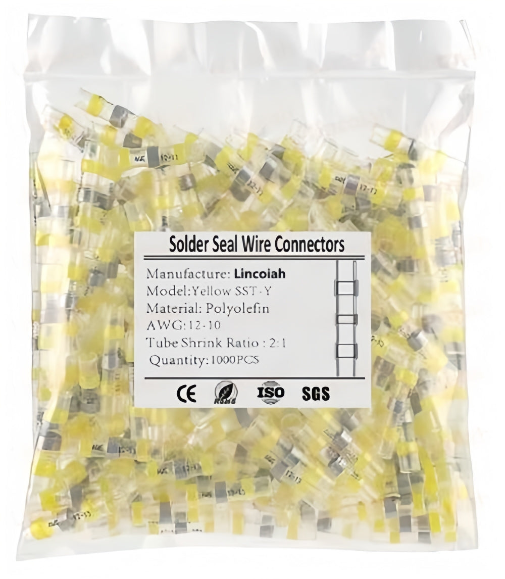500 x Yellow Waterproof Heat shrink Wire Connectors Solder Insulated Join 500pcs