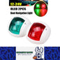 Pair White 12-24V LED Navigation Lights Signal Warning Lamps Marine Boat Yacht