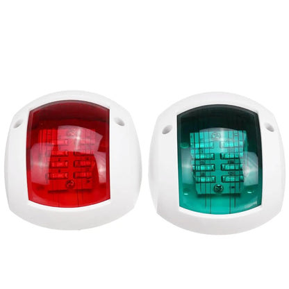 Pair White 12-24V LED Navigation Lights Signal Warning Lamps Marine Boat Yacht