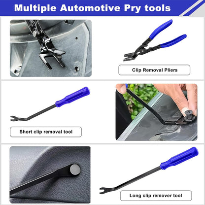 3pcs Panel Clip Removal Plier Car Trim Fastener Rivet Removal Tool Pry Tool Set