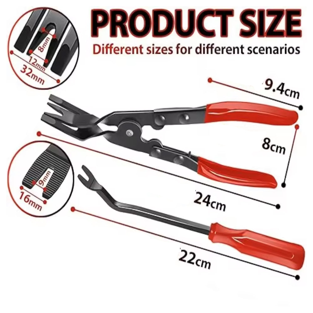 2pcs Panel Clip Removal Plier Headlight Plier Fastener Rivet Removal Tool Puller