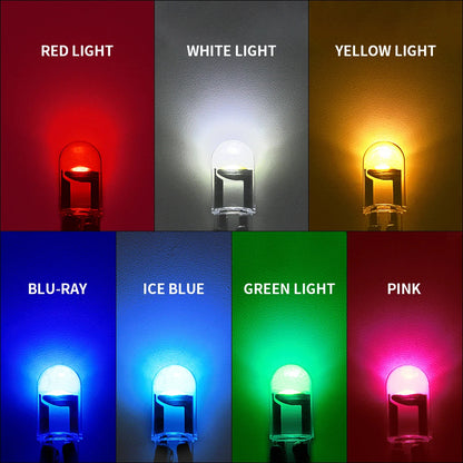 10 X 24V Blue T10 Dome Head COB LED Globes Ideal for Dash Lights Parkers