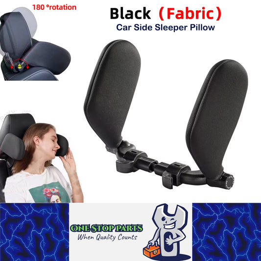 Black Car Neck Headrest Pillow Fabric Side Sleeper Pillow Cushion for Kid Adult