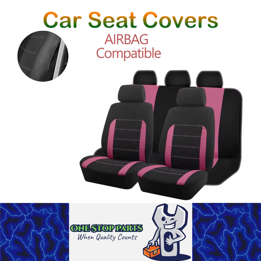 5 Seats Pink Car Seat Covers Universal Size Fit For Most Car SUV Truck Van