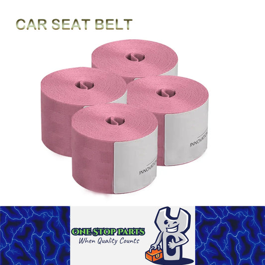 4x 3.6M Pink Car Seat Belt Webbing Fabric Racing Car Modified Safety Seatbelt